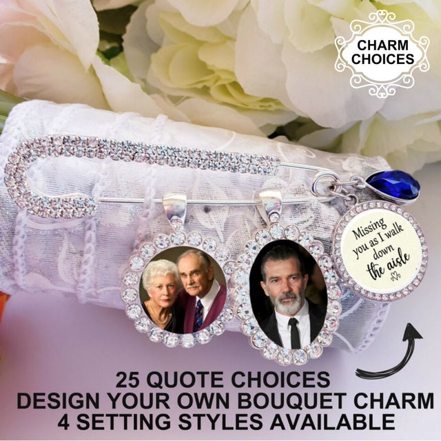  SAVITA Wedding Bouquet Charm, Bouquet Picture Charm