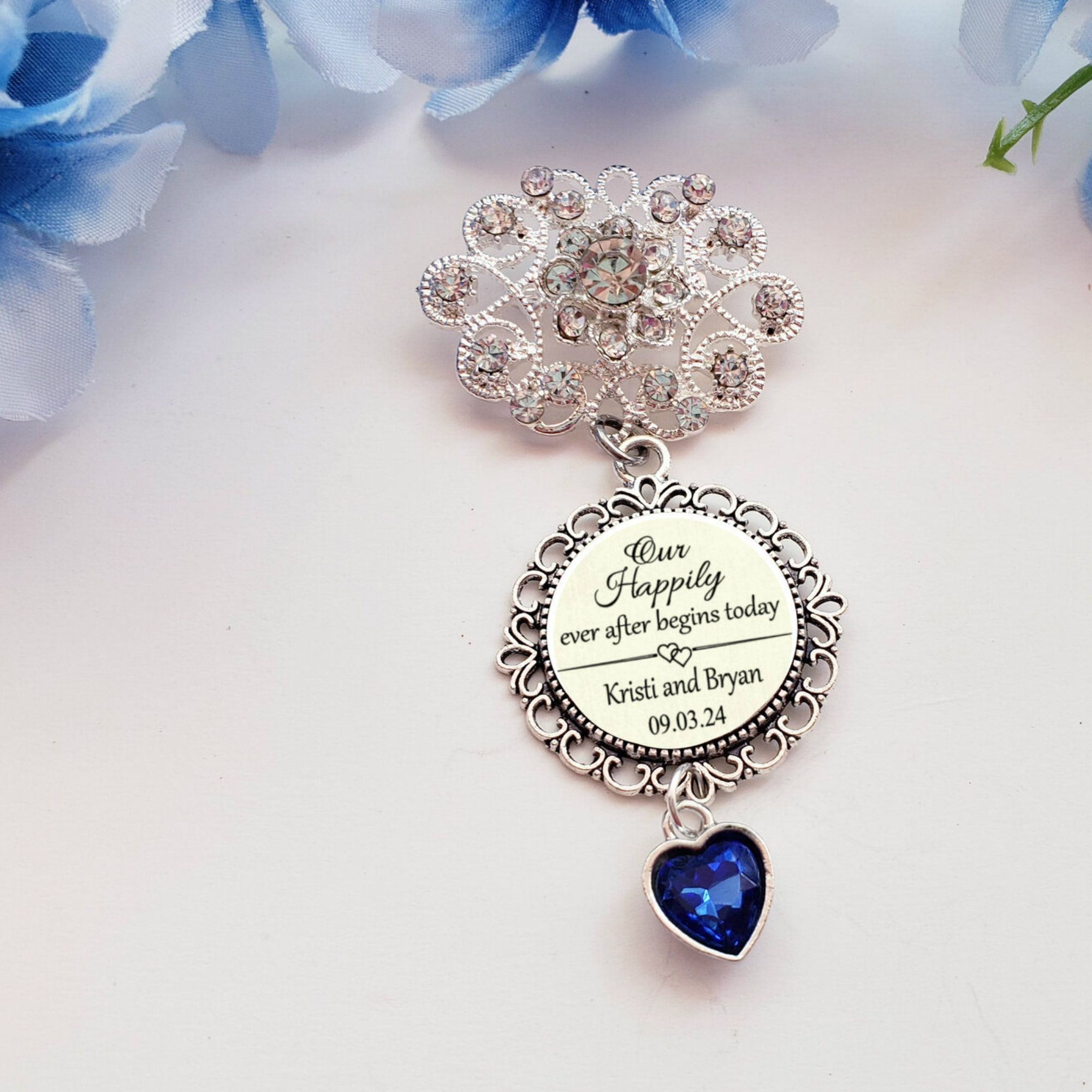 Bridal Bouquet Charm, Wedding, Memorial Charm Pendant, Custom Photo, Our  Daughter, Bride Gift, Bridal Shower, Daughter Gift 